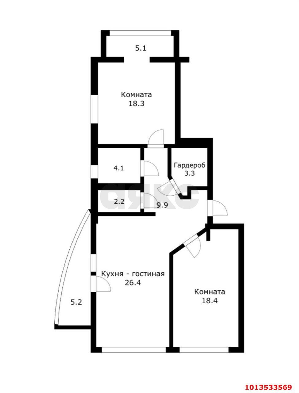 Фото №18: 3-комнатная квартира 92 м² - Краснодар, Западный внутригородской округ, ул. Кожевенная, 60