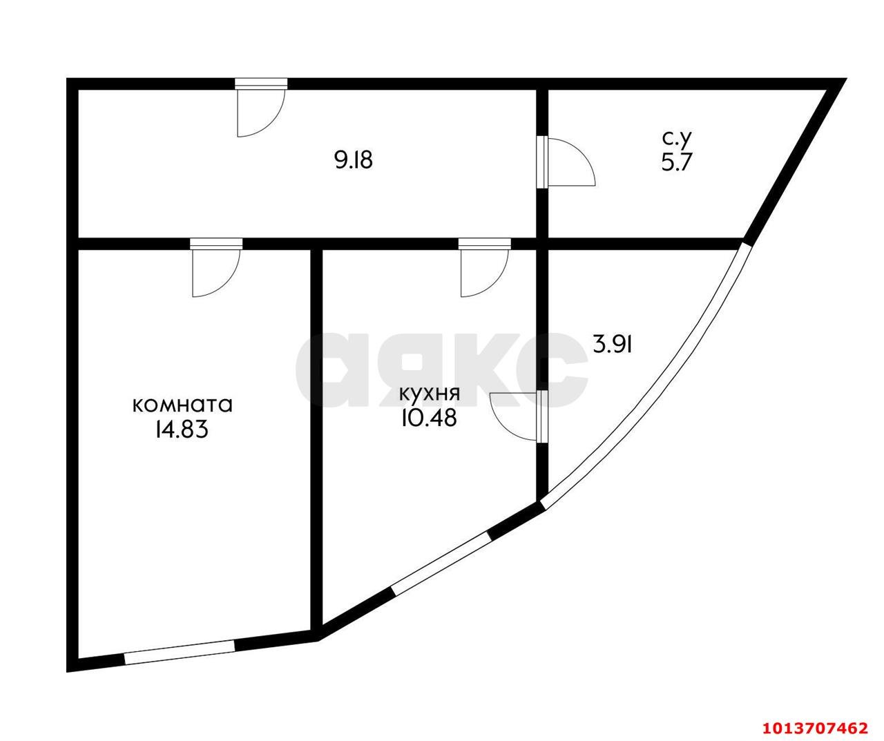 Фото №7: 1-комнатная квартира 45 м² - Краснодар, жилой комплекс Фонтаны, ул. Воронежская, 47Д