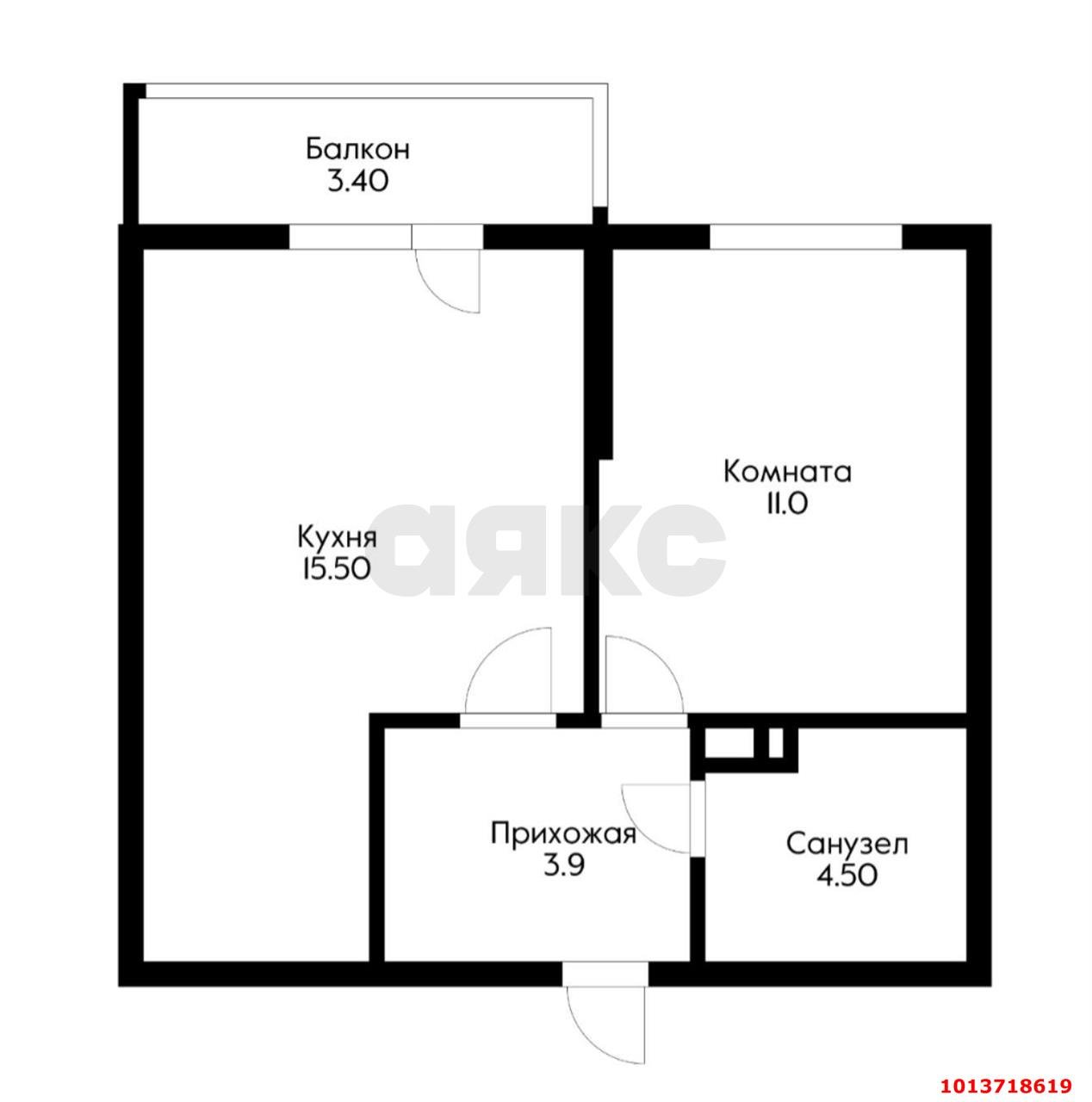 Фото №16: 1-комнатная квартира 38 м² - Краснодар, жилой комплекс Ракурс, ул. имени Героя Ростовского, 8к7