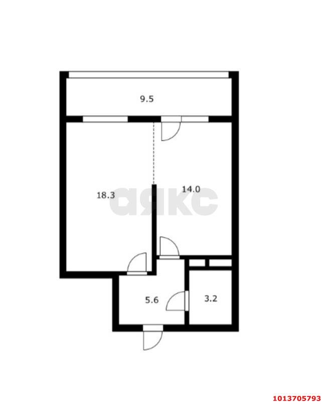 Фото №18: 1-комнатная квартира 50 м² - Краснодар, Краевая Клиническая Больница, ул. Восточно-Кругликовская, 76/4