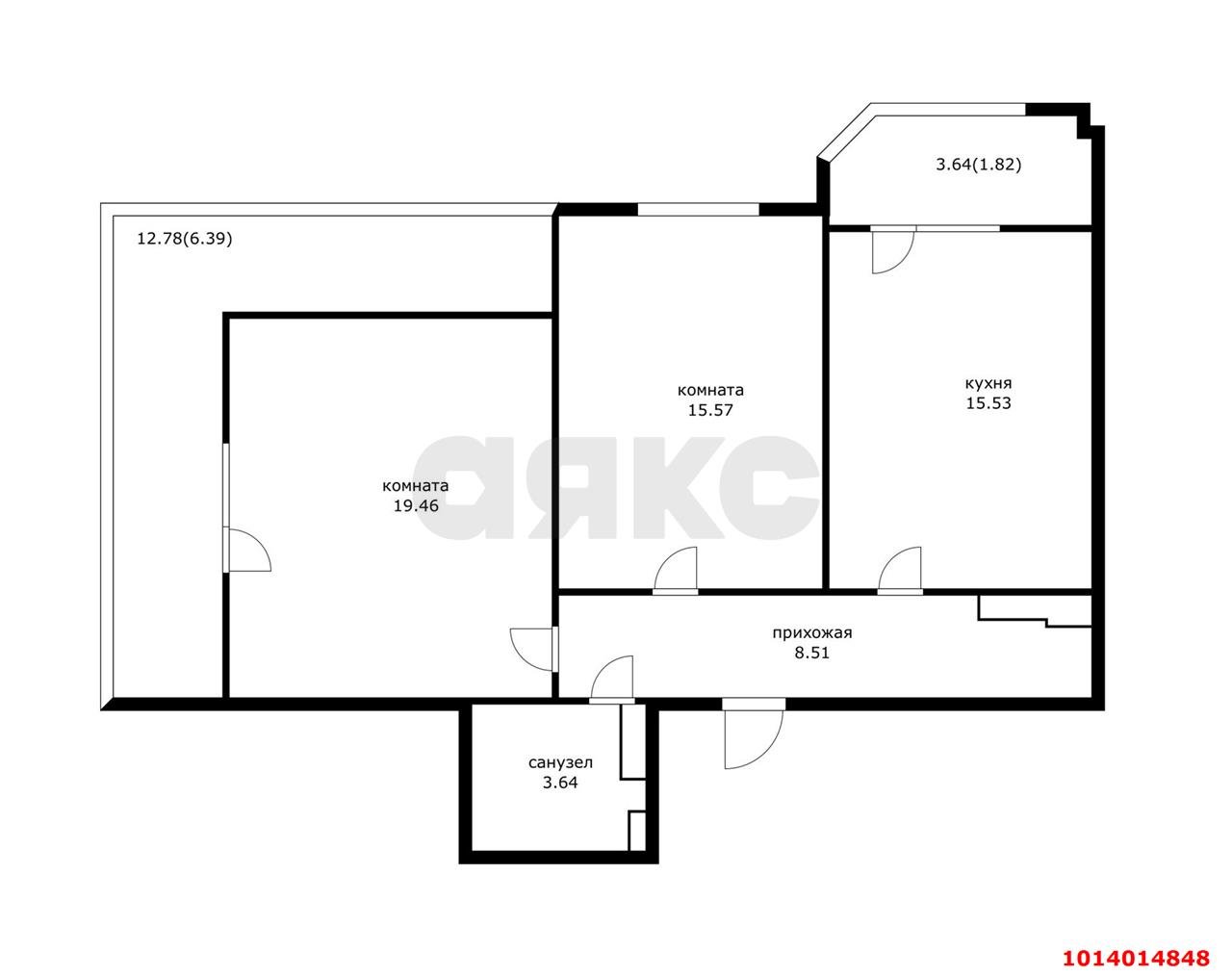 Фото №5: 2-комнатная квартира 71&nbsp;м², 13/24&nbsp;эт. - Краснодар, Карасунский внутригородской округ, Камвольно-суконный Комбинат, мкр. ЖК Урал, ул. Уральская, 87/7