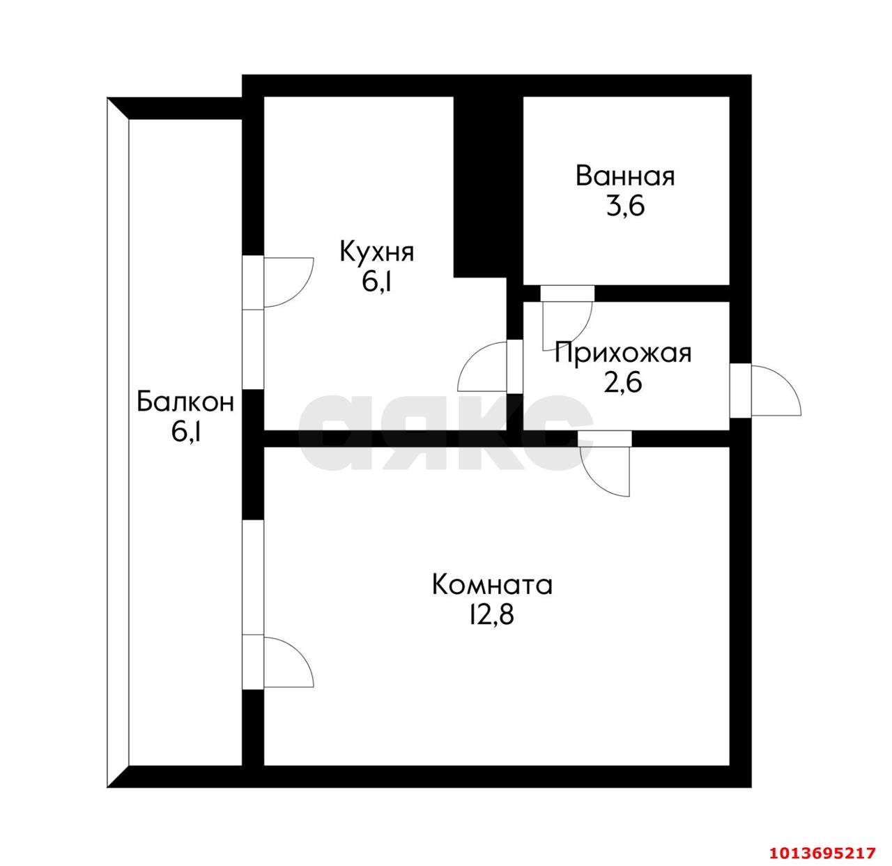 Фото №12: 1-комнатная квартира 32 м² - Краснодар, Светлоград, ул. Красных Партизан, 1/3к6