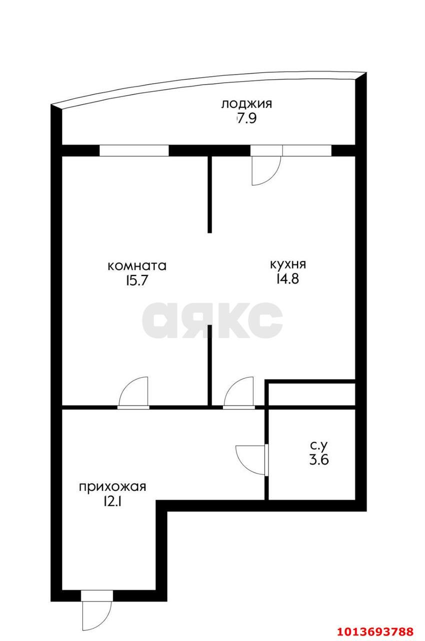 Фото №12: 1-комнатная квартира 46 м² - Краснодар, жилой комплекс Фонтаны, ул. Воронежская, 47Д