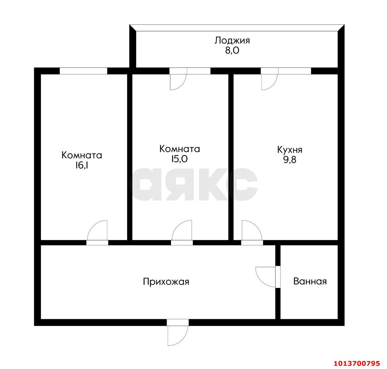 Фото №11: 2-комнатная квартира 58 м² - Новая Адыгея, жилой комплекс Родной Дом, ул. Бжегокайская, 31/7