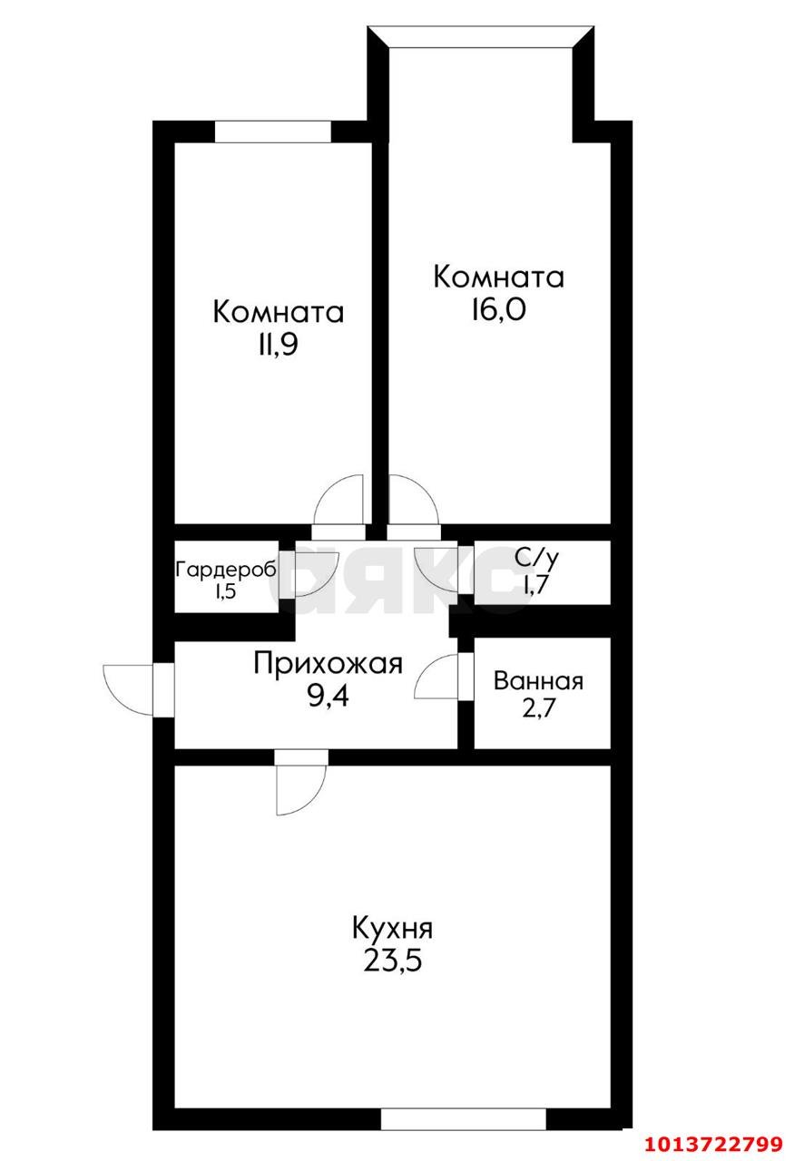 Фото №2: 2-комнатная квартира 65 м² - Краснодар, Прикубанский внутригородской округ, ул. Сахалинская, 12