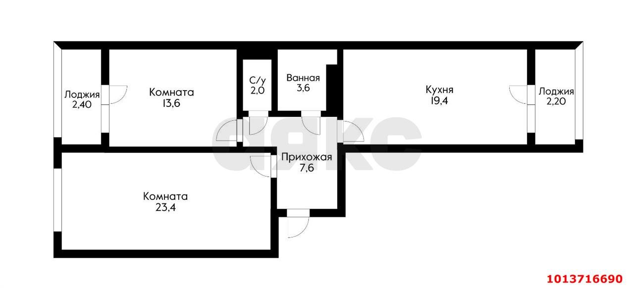 Фото №20: 2-комнатная квартира 75 м² - Краснодар, жилой комплекс Сказка Град, ул. имени В.Н. Мачуги, 166А