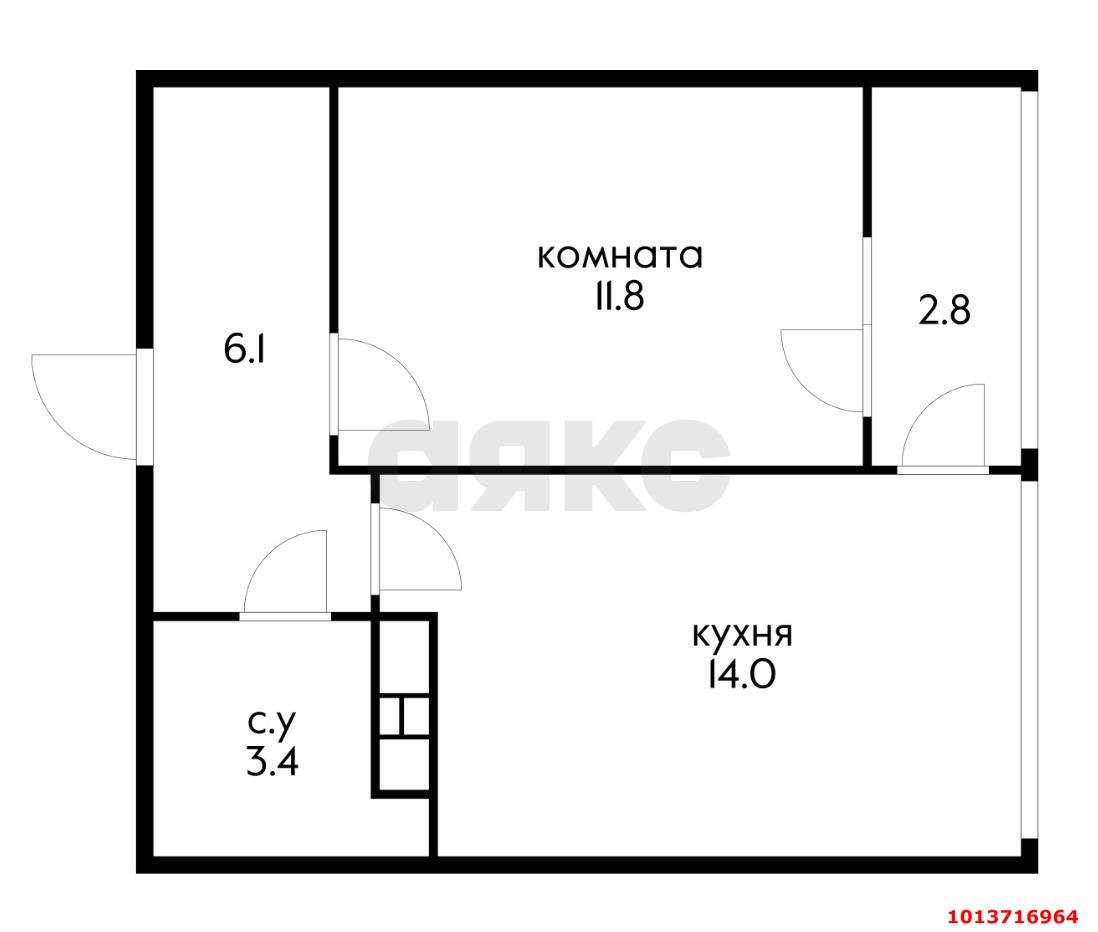 Фото №16: 1-комнатная квартира 38 м² - Краснодар, жилой комплекс Самолёт-4, ул. Ивана Беличенко, 89сА