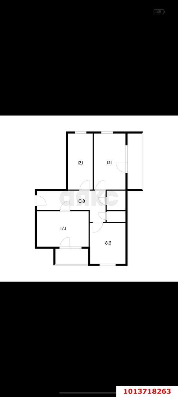 Фото №13: 3-комнатная квартира 65 м² - Краснодар, Сельскохозяйственный Институт, ул. Алма-Атинская, 148