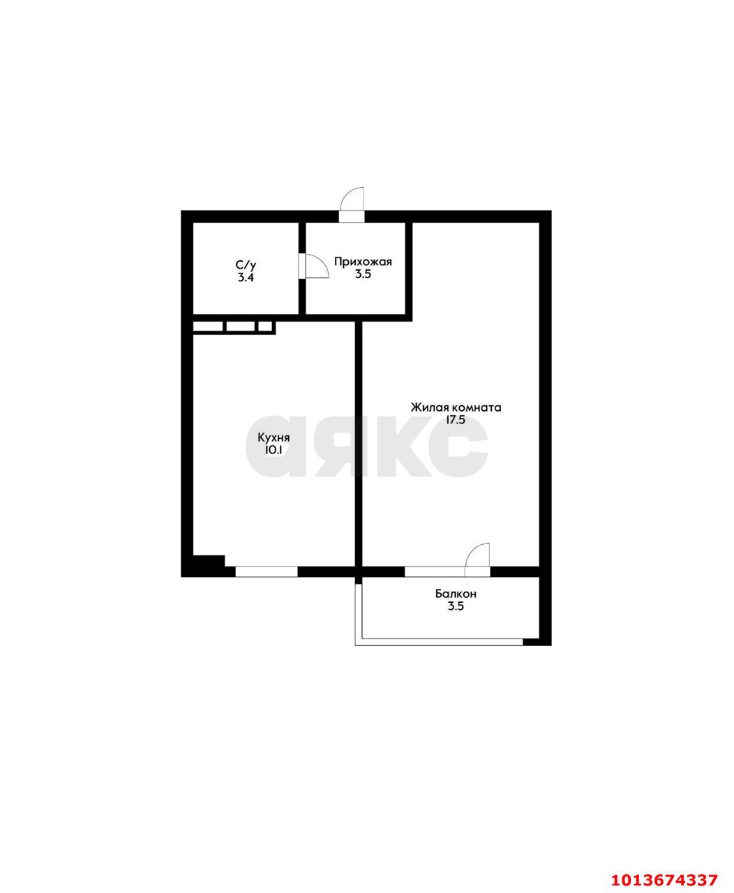 Фото №9: 1-комнатная квартира 34&nbsp;м², 3/10&nbsp;эт. - Краснодар, Прикубанский внутригородской округ, Музыкальный, мкр. ЖК Инсити, ул. Российская, 267/3к3