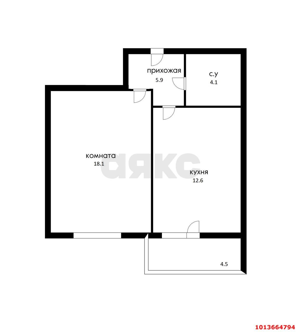 Фото №12: 1-комнатная квартира 45 м² - Краснодар, жилой комплекс На Стахановской, ул. Стахановская, 1/5