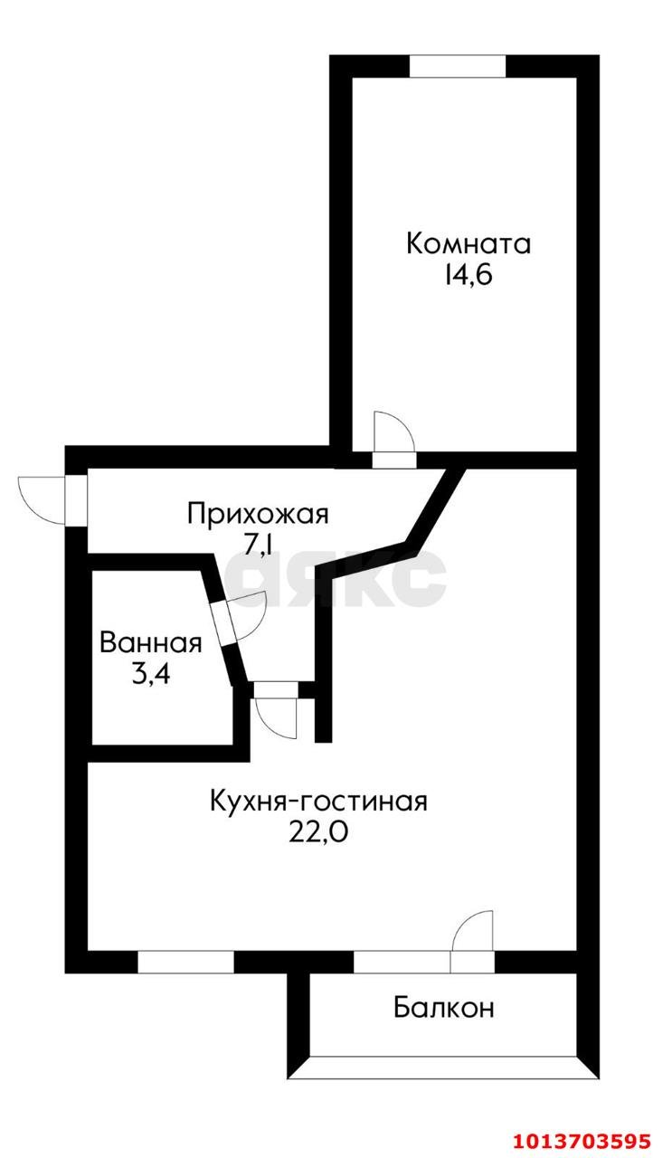 Фото №14: 2-комнатная квартира 48 м² - Краснодар, Дубинка, ул. Ставропольская, 45/3