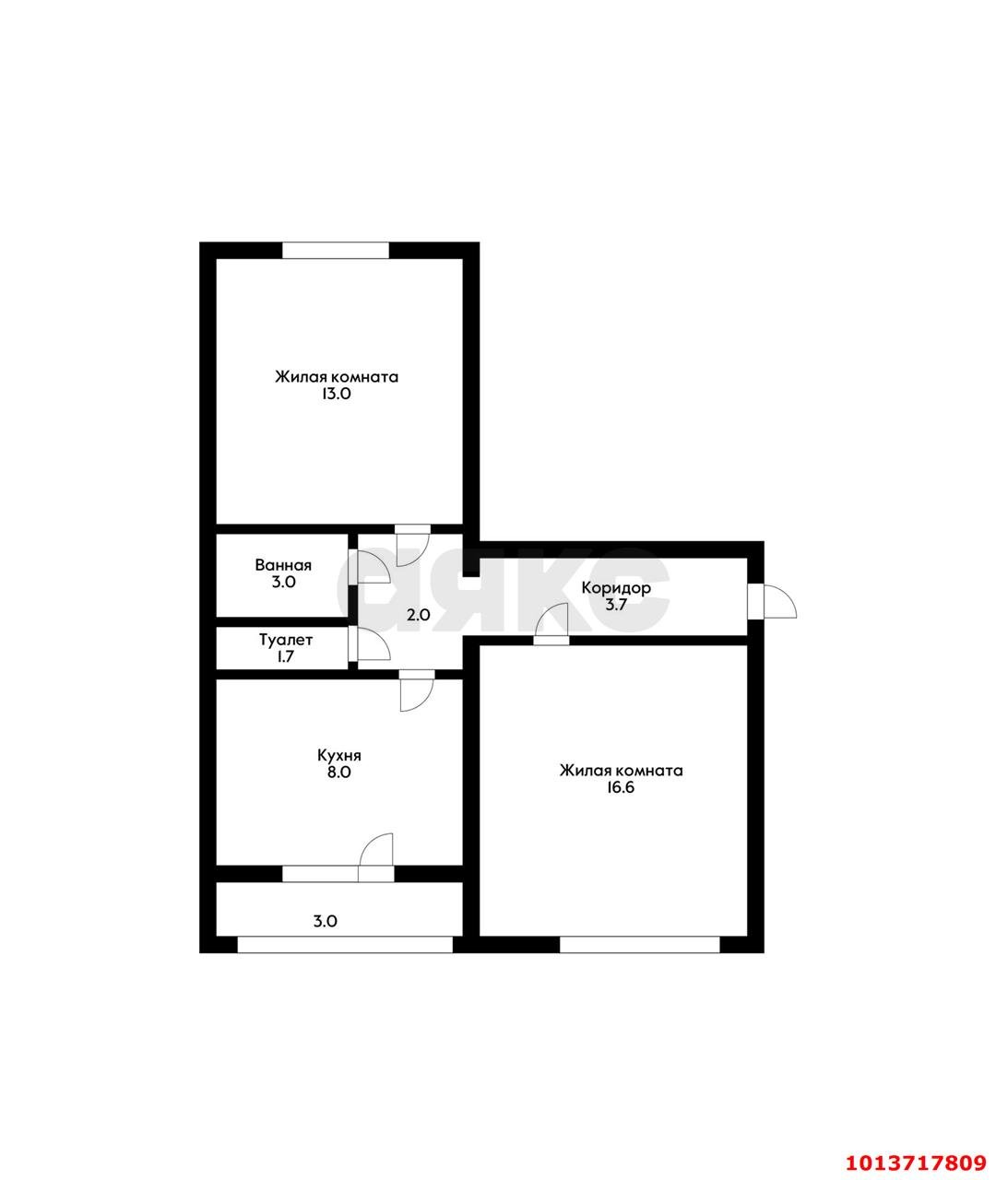 Фото №13: 2-комнатная квартира 48 м² - Яблоновский, ул. Гагарина, 131