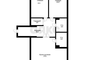 Фото №3: 2-комнатная квартира 102 м² - Краснодар, мкр. жилой комплекс Версаль, ул. Черниговская, 1