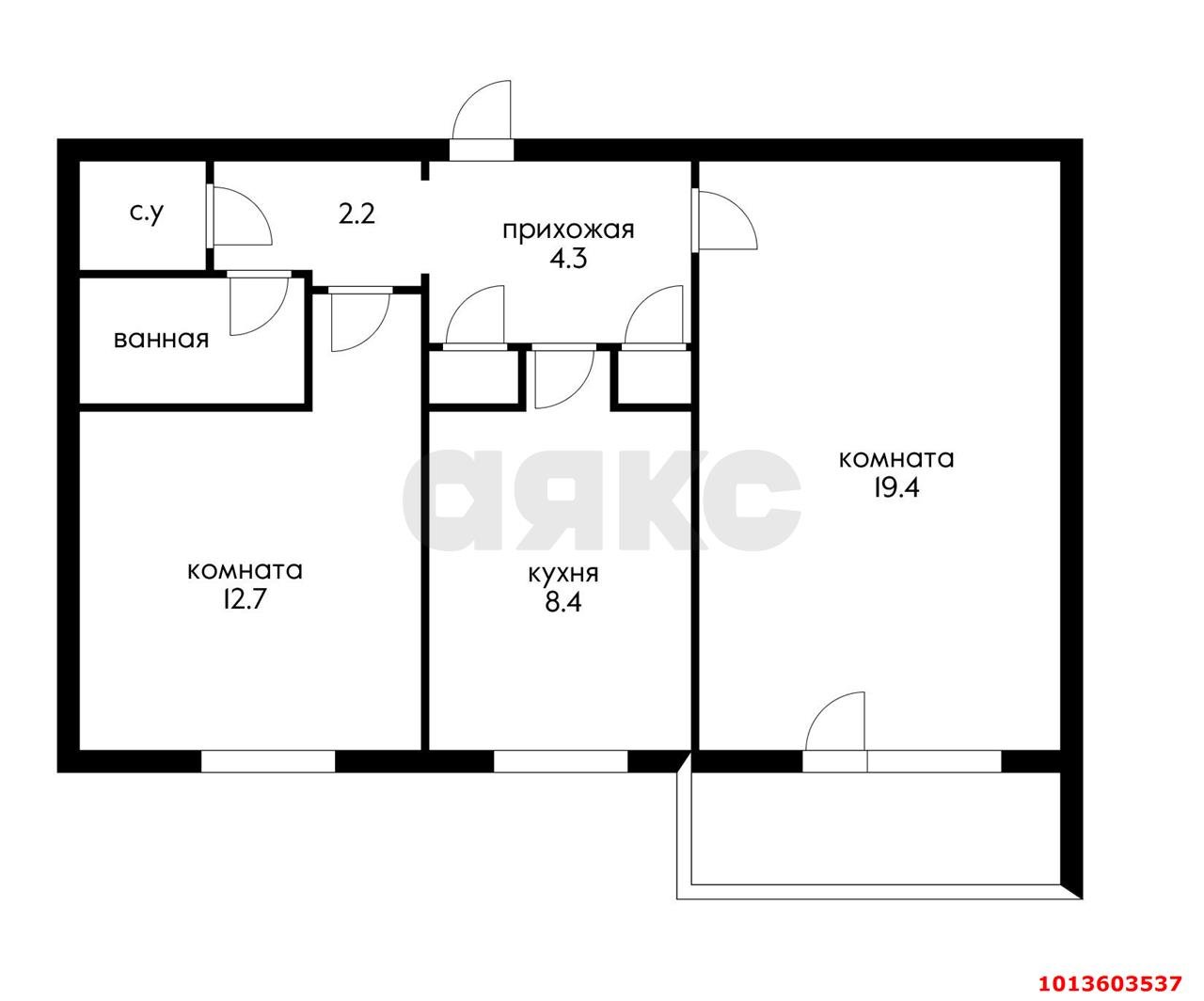 Фото №6: 2-комнатная квартира 56 м² - Краснодар, Школьный, ул. Школьная, 15