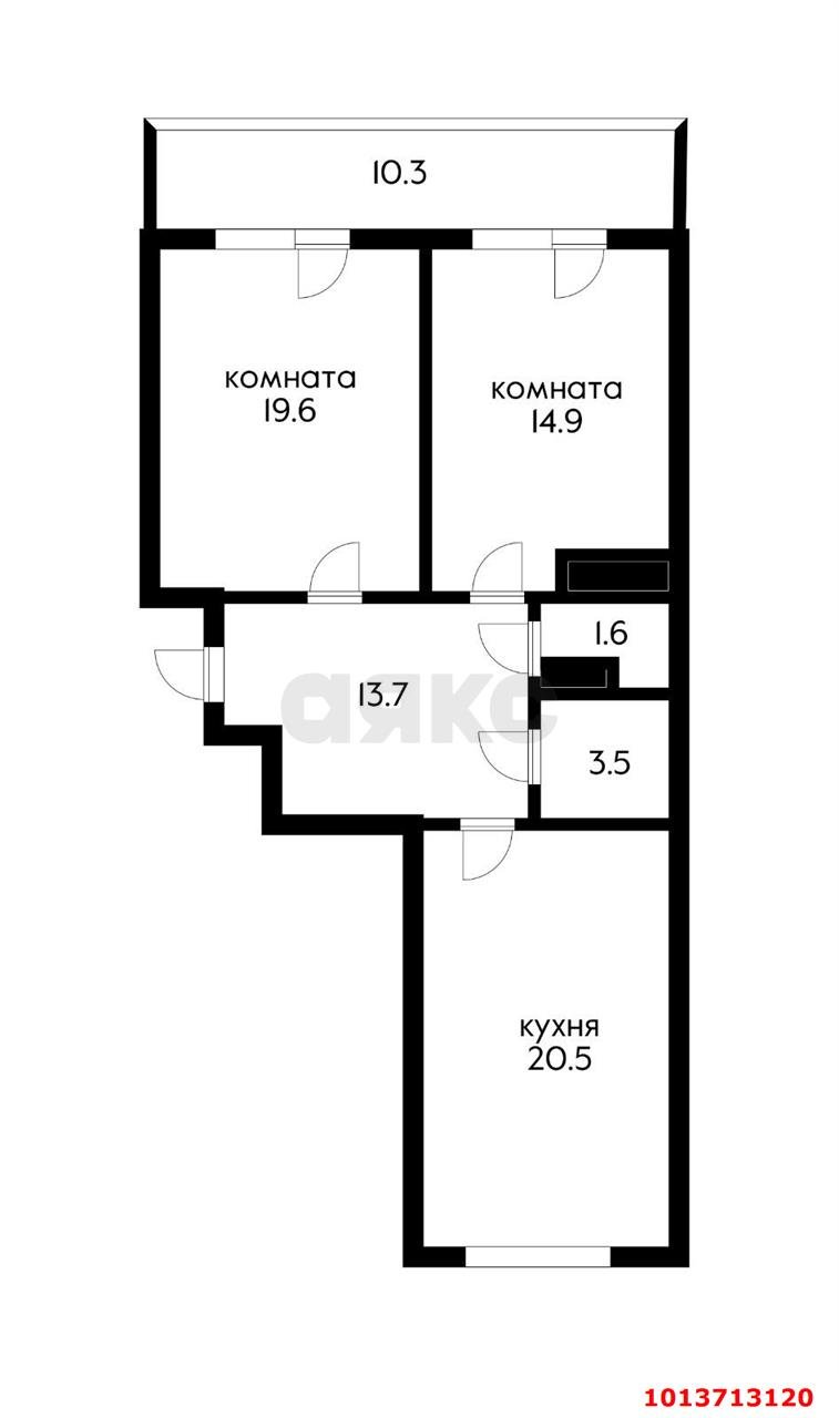 Фото №13: 2-комнатная квартира 84 м² - Краснодар, Солнечный, ул. Казбекская, 9