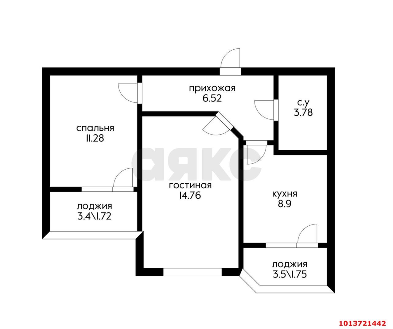 Фото №14: 2-комнатная квартира 48 м² - Краснодар, Губернский, ул. им. Героя Яцкова И.В., 19к1