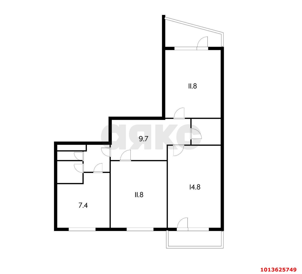 Фото №20: 3-комнатная квартира 64 м² - Краснодар, Комсомольский, ул. Уральская, 184