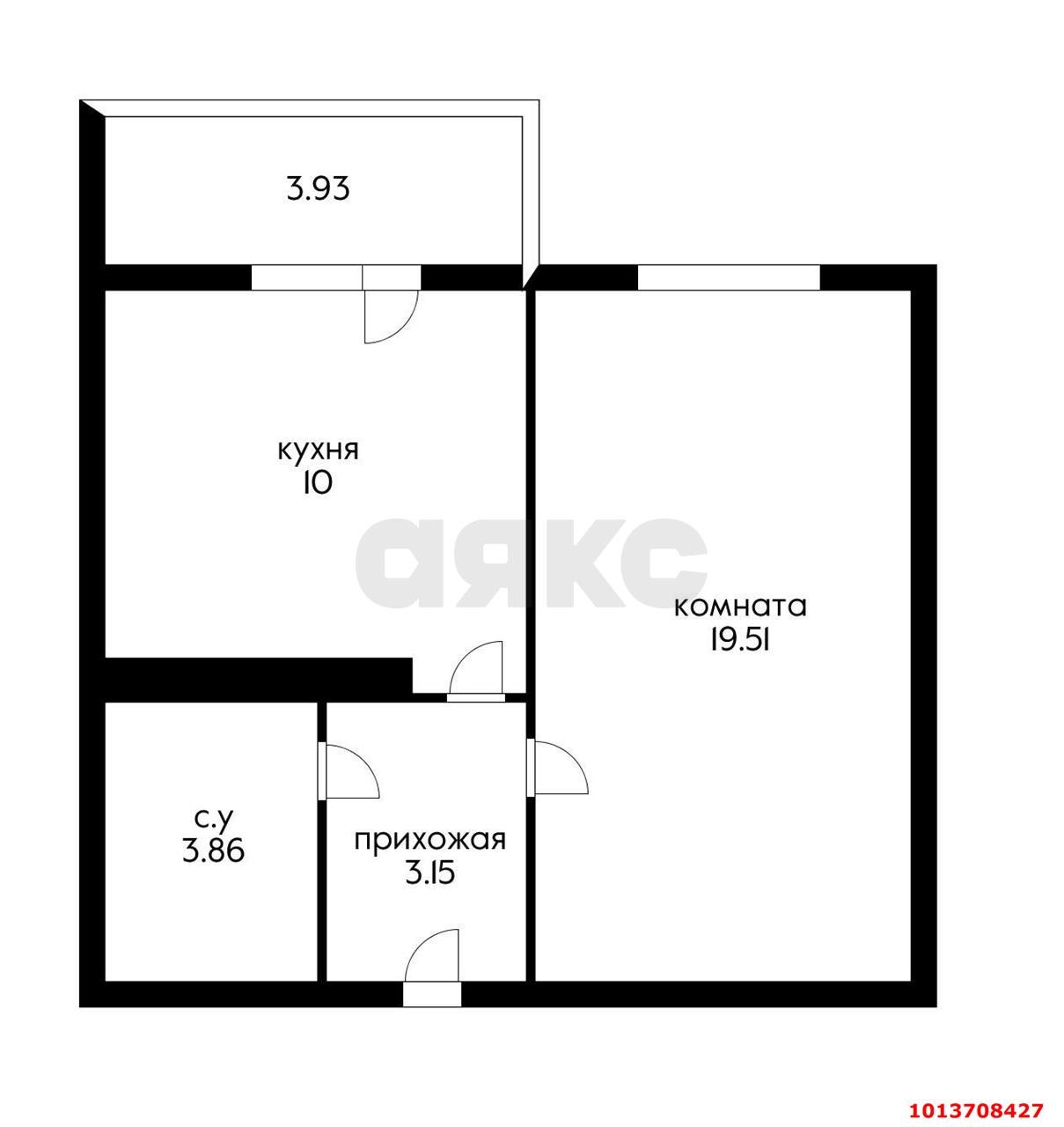 Фото №12: 1-комнатная квартира 38 м² - Краснодар, Молодёжный, ул. Дубравная, 19