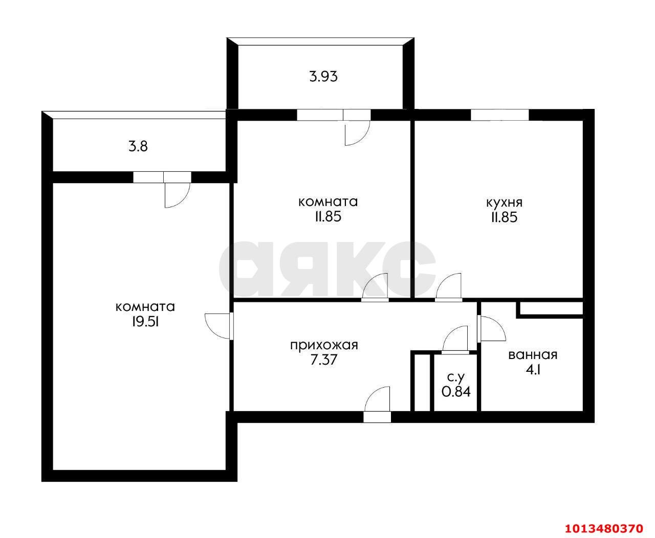 Фото №9: 2-комнатная квартира 62 м² - Краснодар, Восточно-Кругликовский, ул. Генерала Трошева, 35