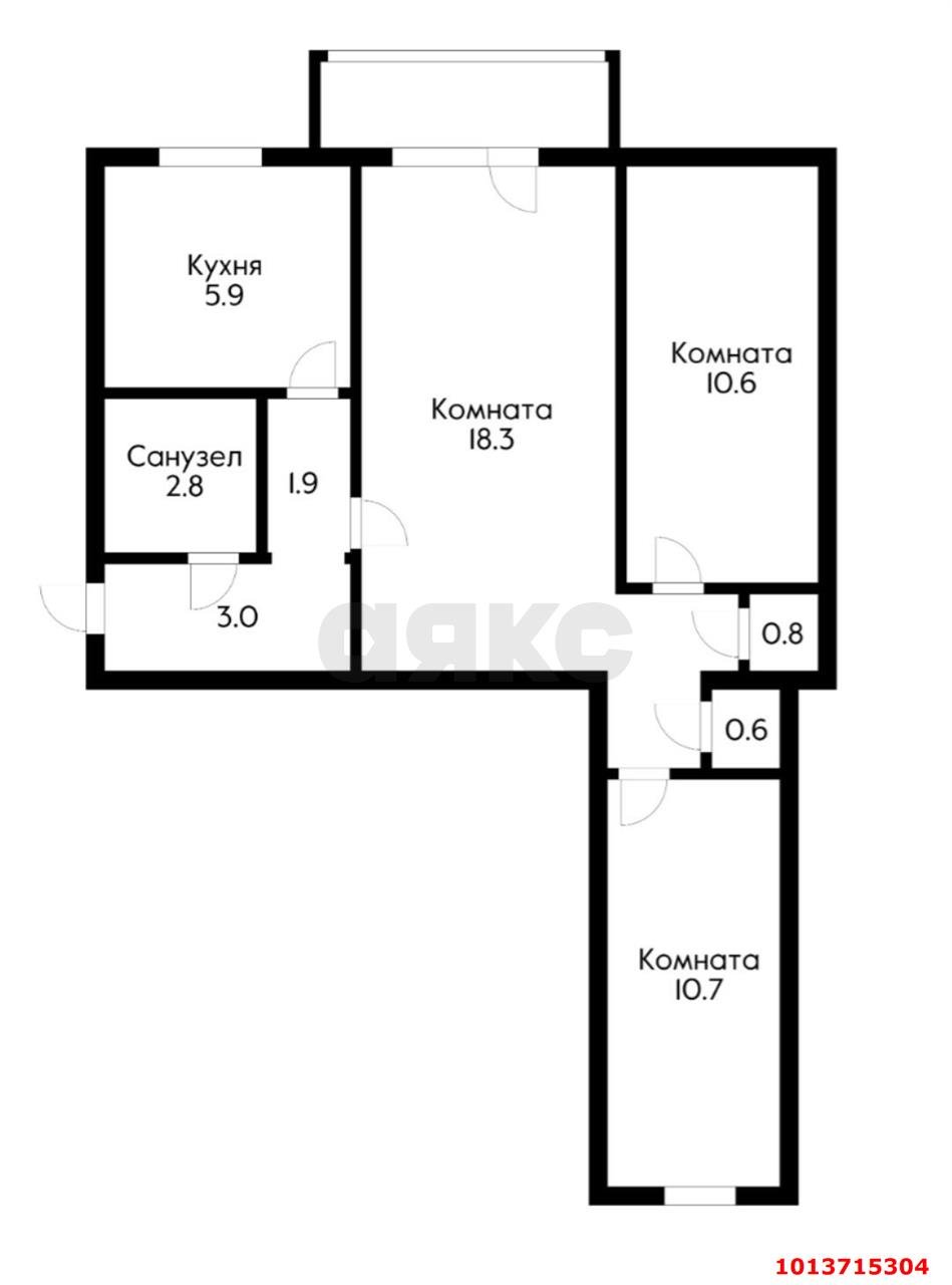 Фото №18: 3-комнатная квартира 58 м² - Краснодар, Завод Измерительных Приборов, ул. Колхозная, 67