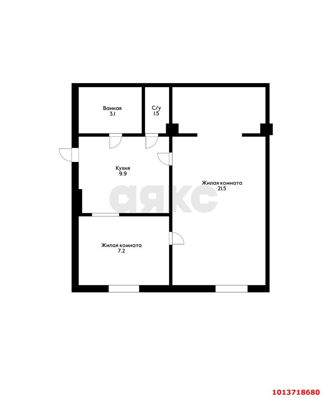 Фото №3: 2-комнатная квартира 40 м² - Краснодар, Центральный, ул. Главная городская площадь