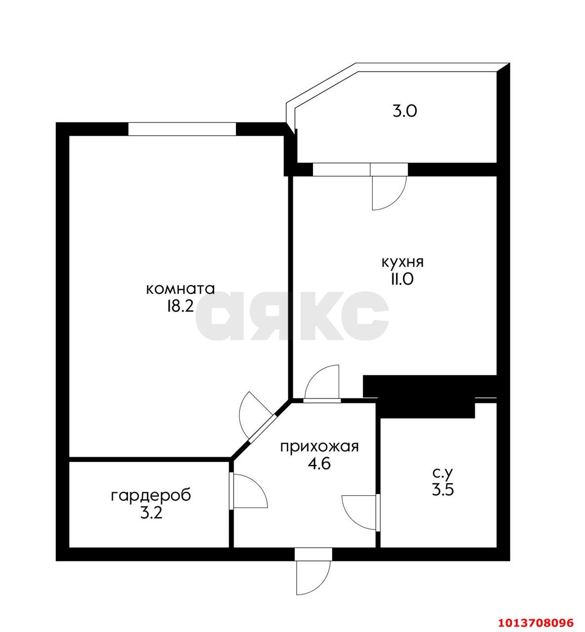 Фото №7: 1-комнатная квартира 43 м² - Краснодар, Губернский, ул. им. Героя Яцкова И.В., 15к2