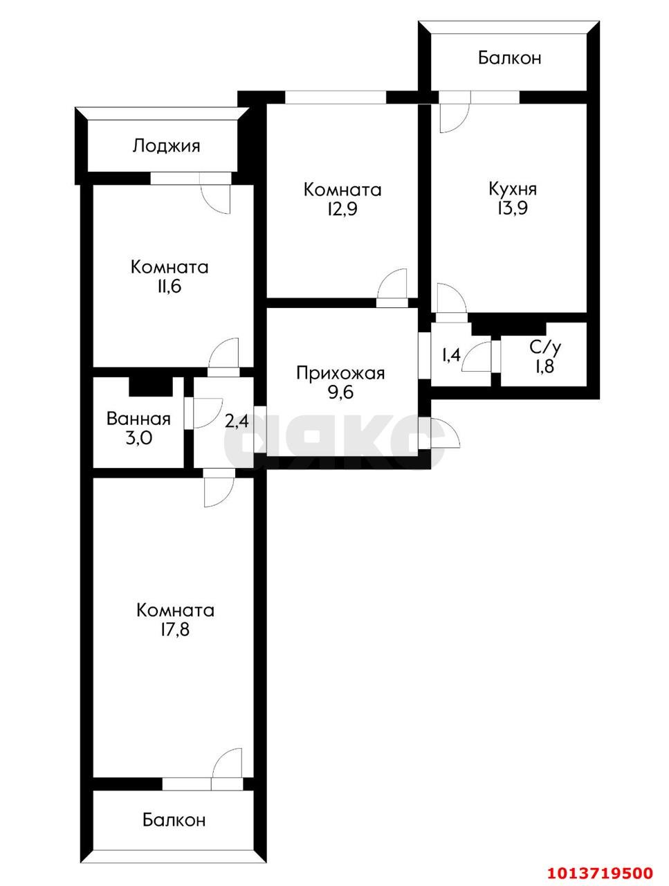 Фото №15: 3-комнатная квартира 74 м² - Краснодар, Черёмушки, ул. Ставропольская, 107/9