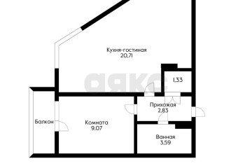 Фото №4: 1-комнатная квартира 40 м² - Краснодар, мкр. Музыкальный, ул. Российская, 257/7лит1