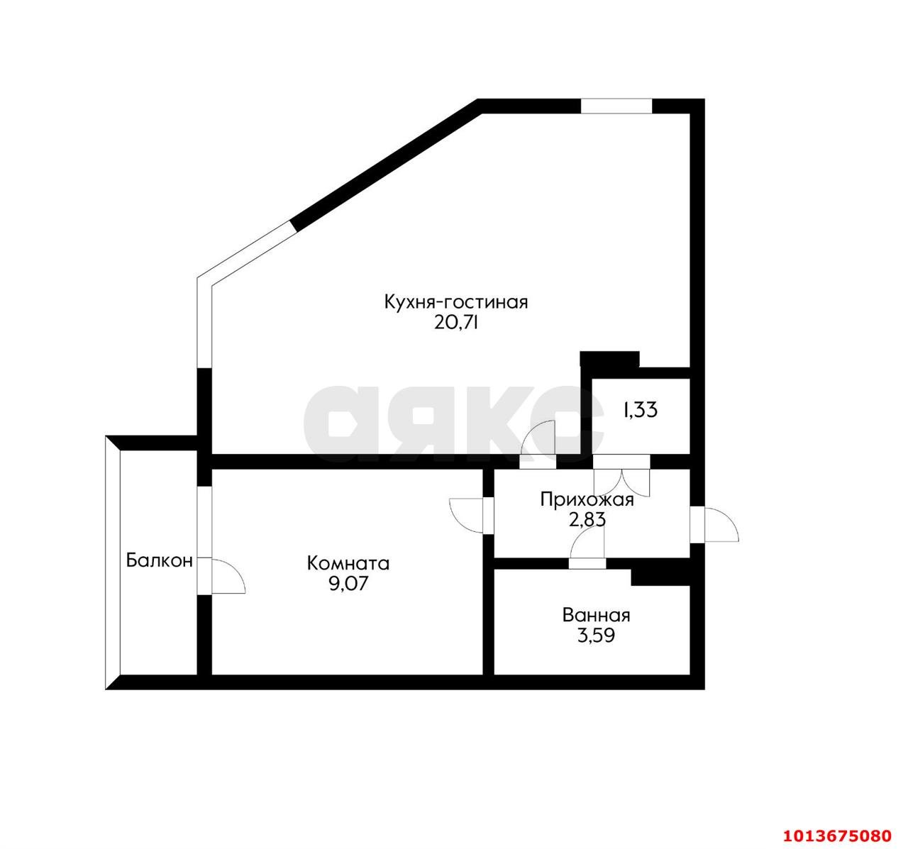 Фото №4: 1-комнатная квартира 40 м² - Краснодар, Музыкальный, ул. Российская, 257/7лит1