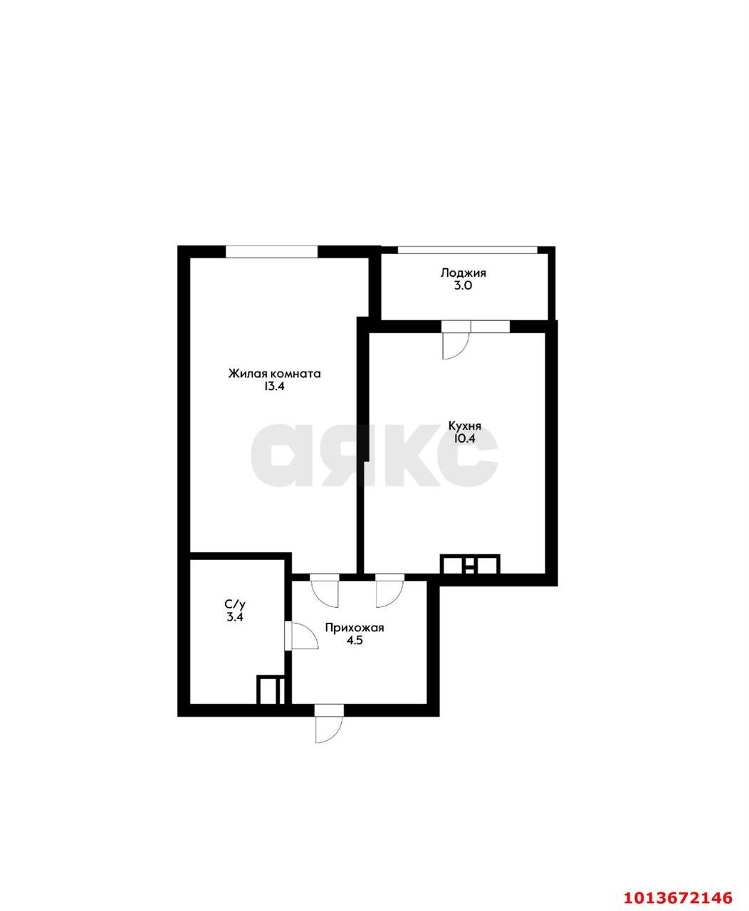 Фото №6: 1-комнатная квартира 34 м² - Краснодар, жилой комплекс Самолёт-2, ул. Западный Обход, 57