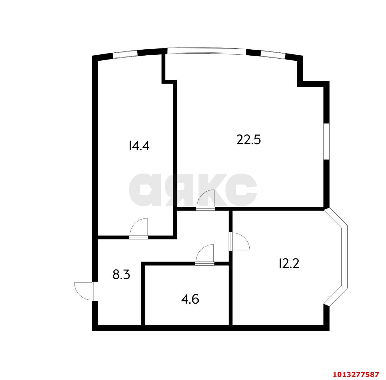 Фото №17: 2-комнатная квартира 62 м² - Яблоновский, ул. Космическая, 88к6