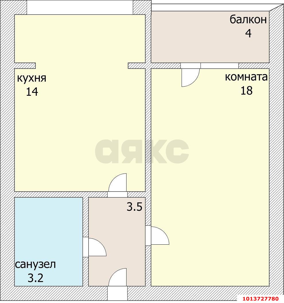 Фото №7: 1-комнатная квартира 43 м² - Краснодар, Музыкальный, ул. Агрохимическая, 138