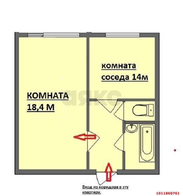 Фото №8: Комната 18 м² - Краснодар, Краевая Клиническая Больница, ул. Российская, 130