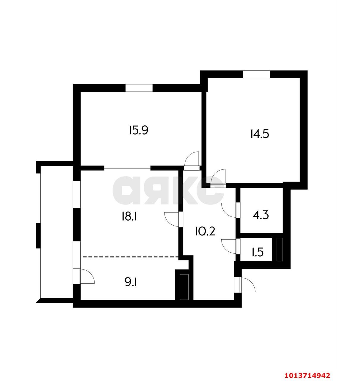 Фото №12: 2-комнатная квартира 80 м² - Знаменский, Родные Просторы, ул. Природная, 10Бк1