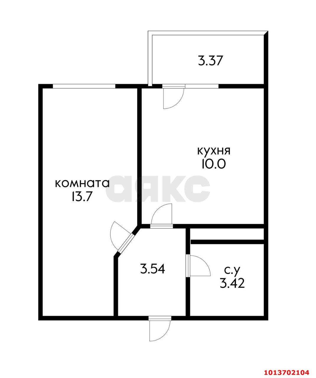 Фото №9: 1-комнатная квартира 34 м² - Краснодар, Камвольно-суконный Комбинат, ул. Магистральная, 11