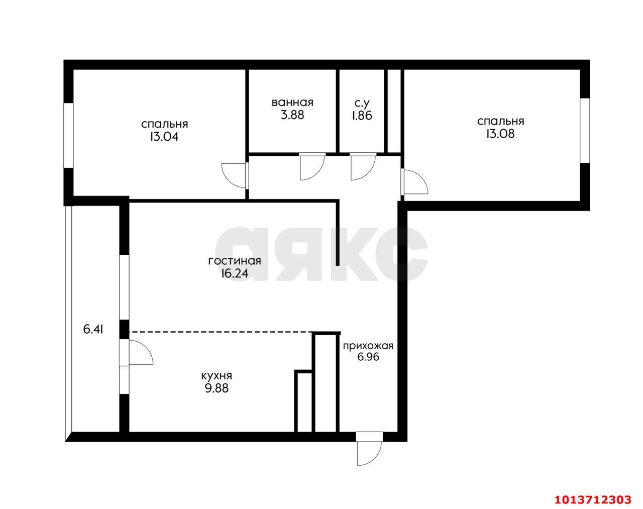 Фото №8: 3-комнатная квартира 77 м² - Краснодар, жилой комплекс Облака, ул. имени Генерала Корнилова, 9А