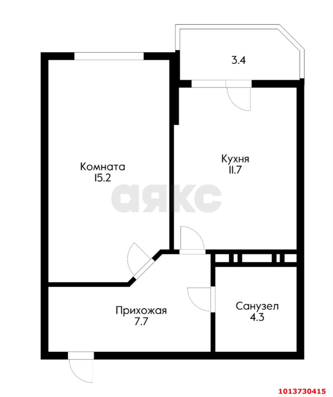 Фото №13: 1-комнатная квартира 38 м² - Краснодар, Губернский, ул. им. Героя Яцкова И.В., 19