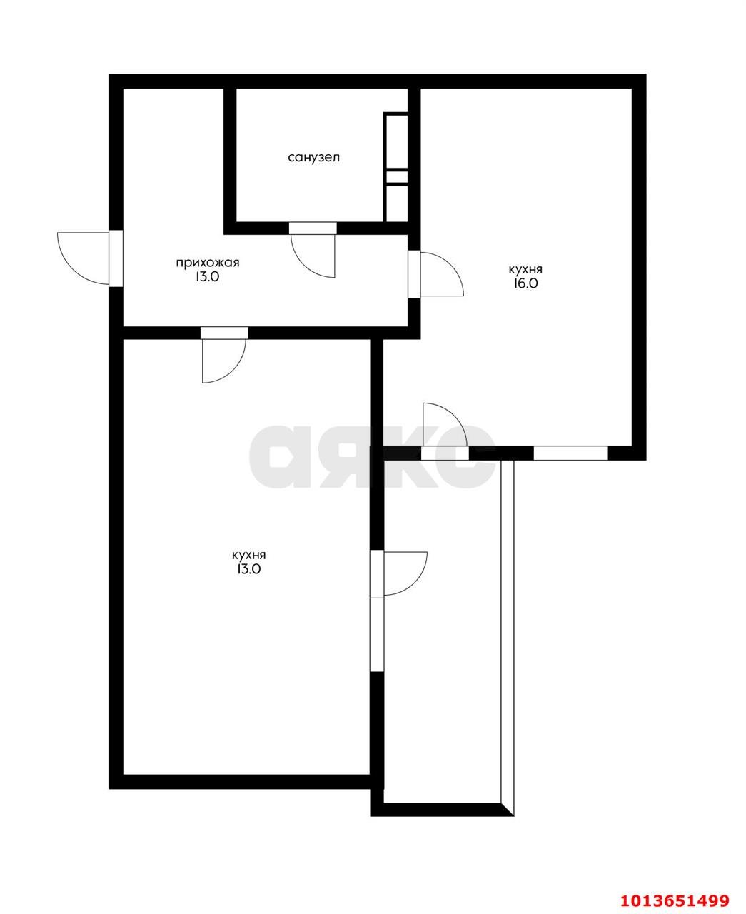 Фото №9: 1-комнатная квартира 45 м² - Краснодар, Восточно-Кругликовский, ул. им. Героя Яцкова И.В., 14