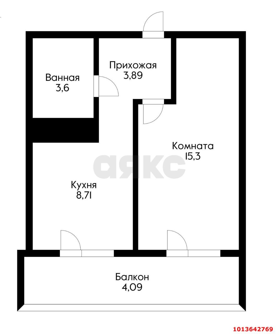 Фото №6: 1-комнатная квартира 31 м² - Краснодар, жилой комплекс Территория счастья, ул. Евгении Жигуленко, 3