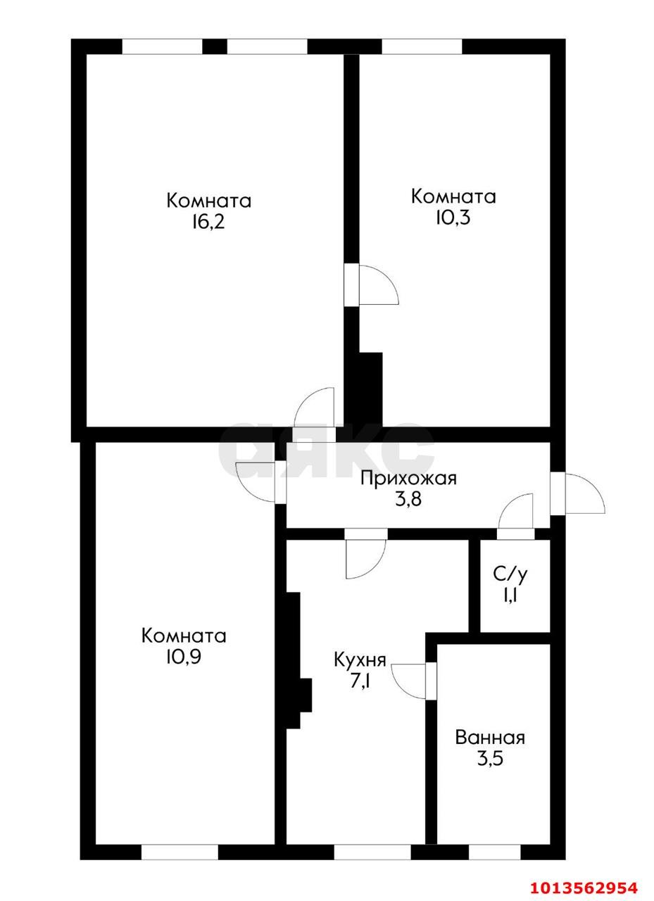 Фото №7: 3-комнатная квартира 53 м² - Краснодар, Центральный, ул. Гудимы, 24