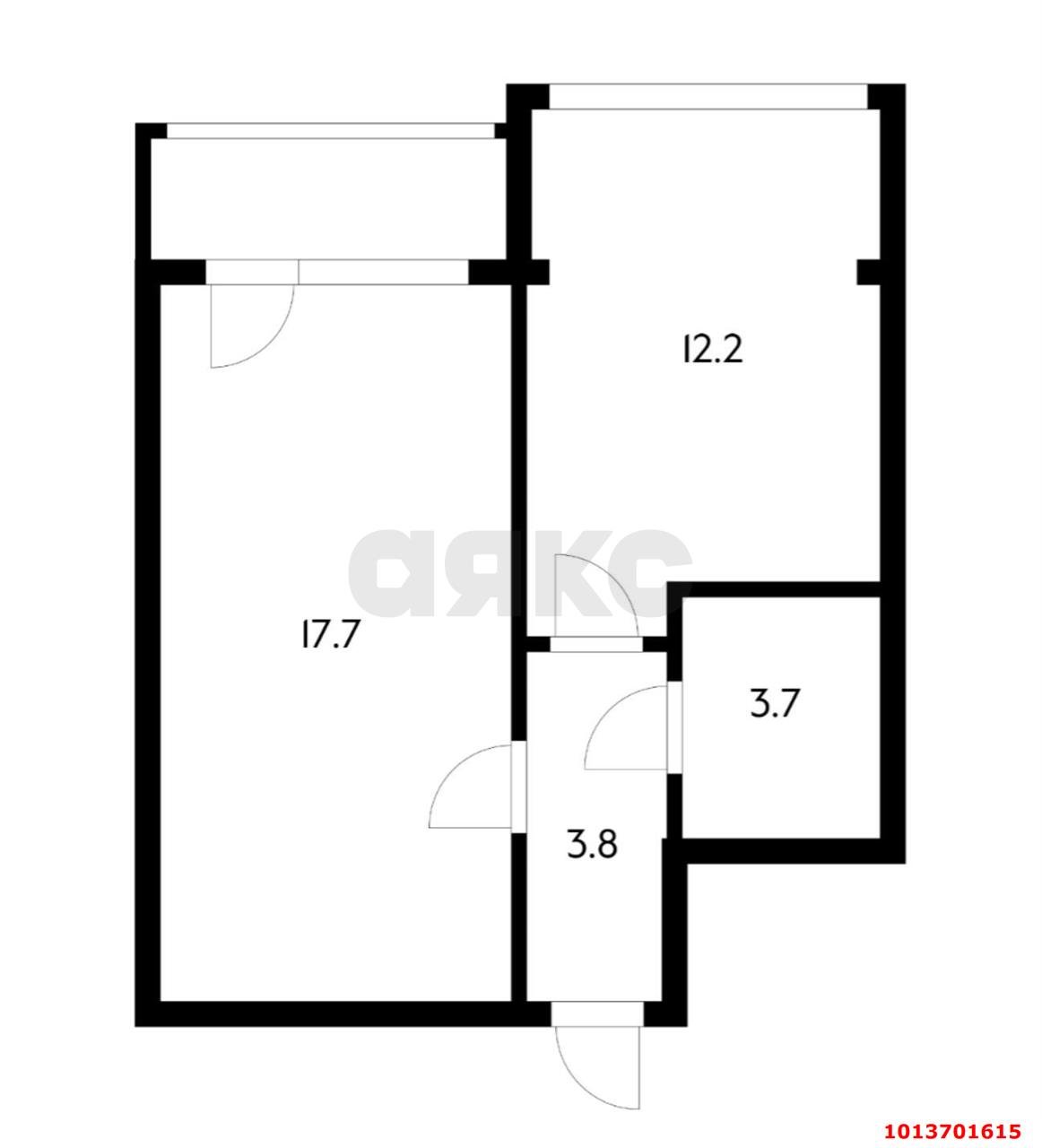 Фото №2: 1-комнатная квартира 38 м² - Краснодар, Музыкальный, ул. имени Мусоргского М.П., 1А