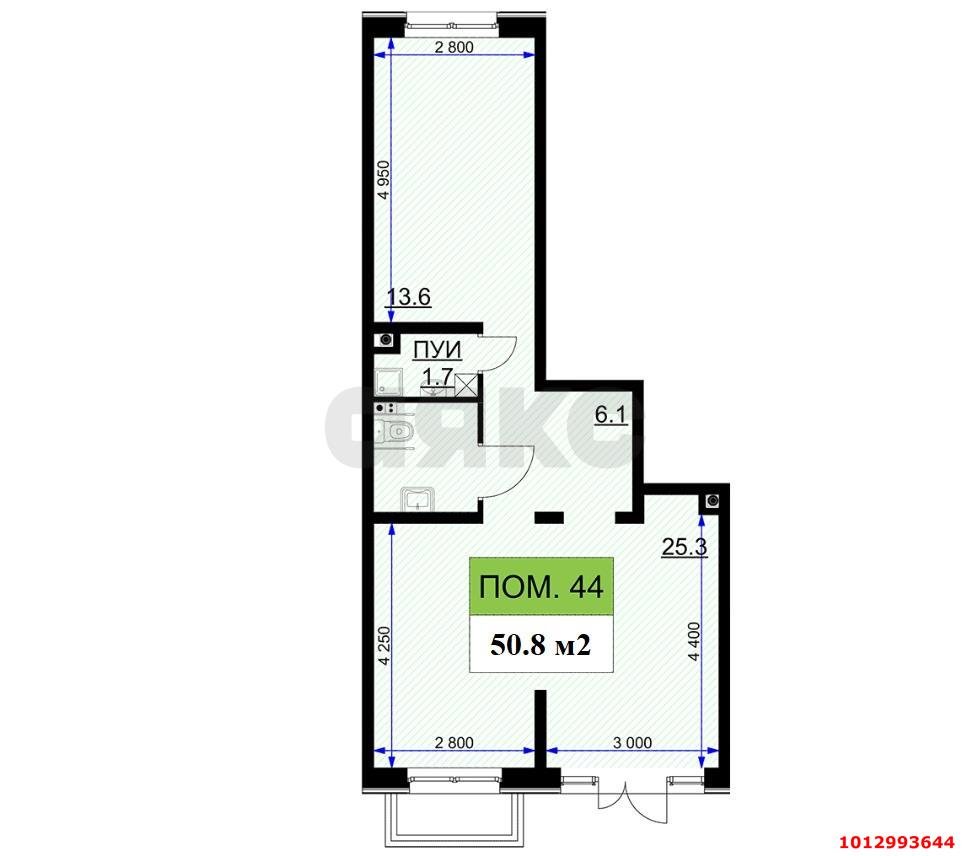 Фото №3: Торговое помещение 50&nbsp;м², 1/16&nbsp;эт. - Краснодар, Прикубанский внутригородской округ, мкр. жилой комплекс Ракурс, ул. имени Героя Ростовского, 8к1