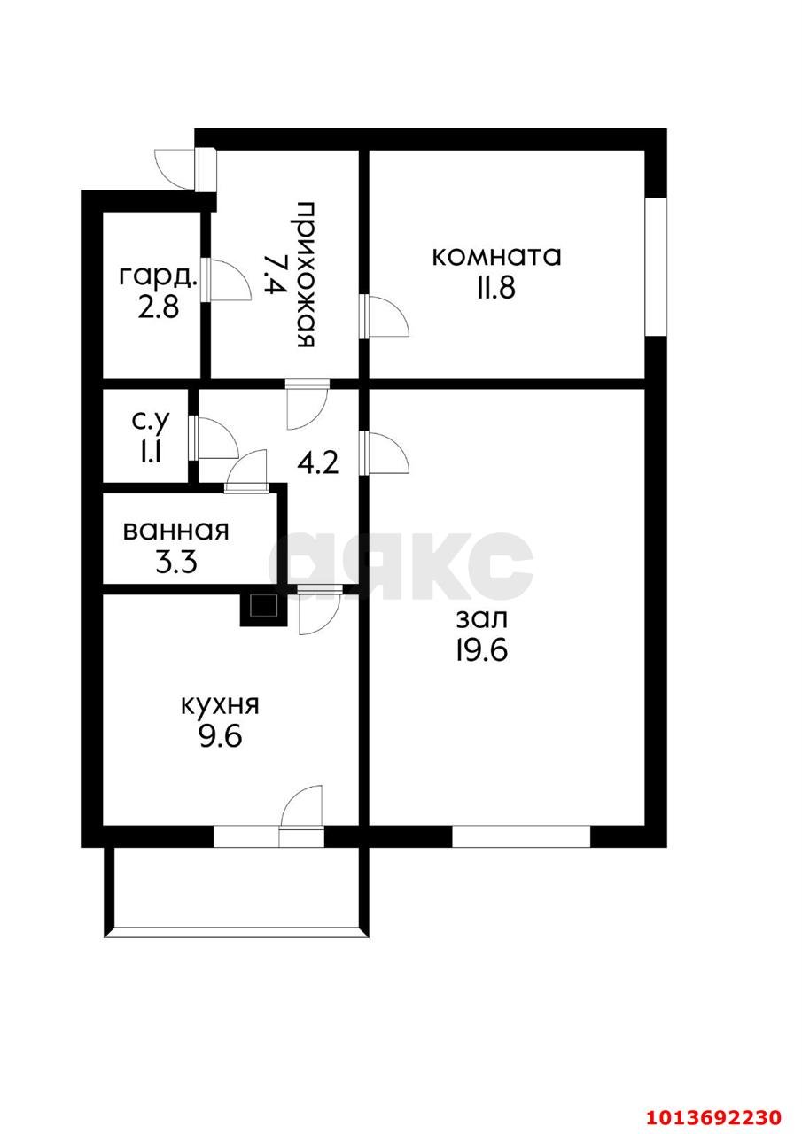 Фото №12: 2-комнатная квартира 63 м² - Краснодар, Восточно-Кругликовский, ул. Восточно-Кругликовская, 48/2