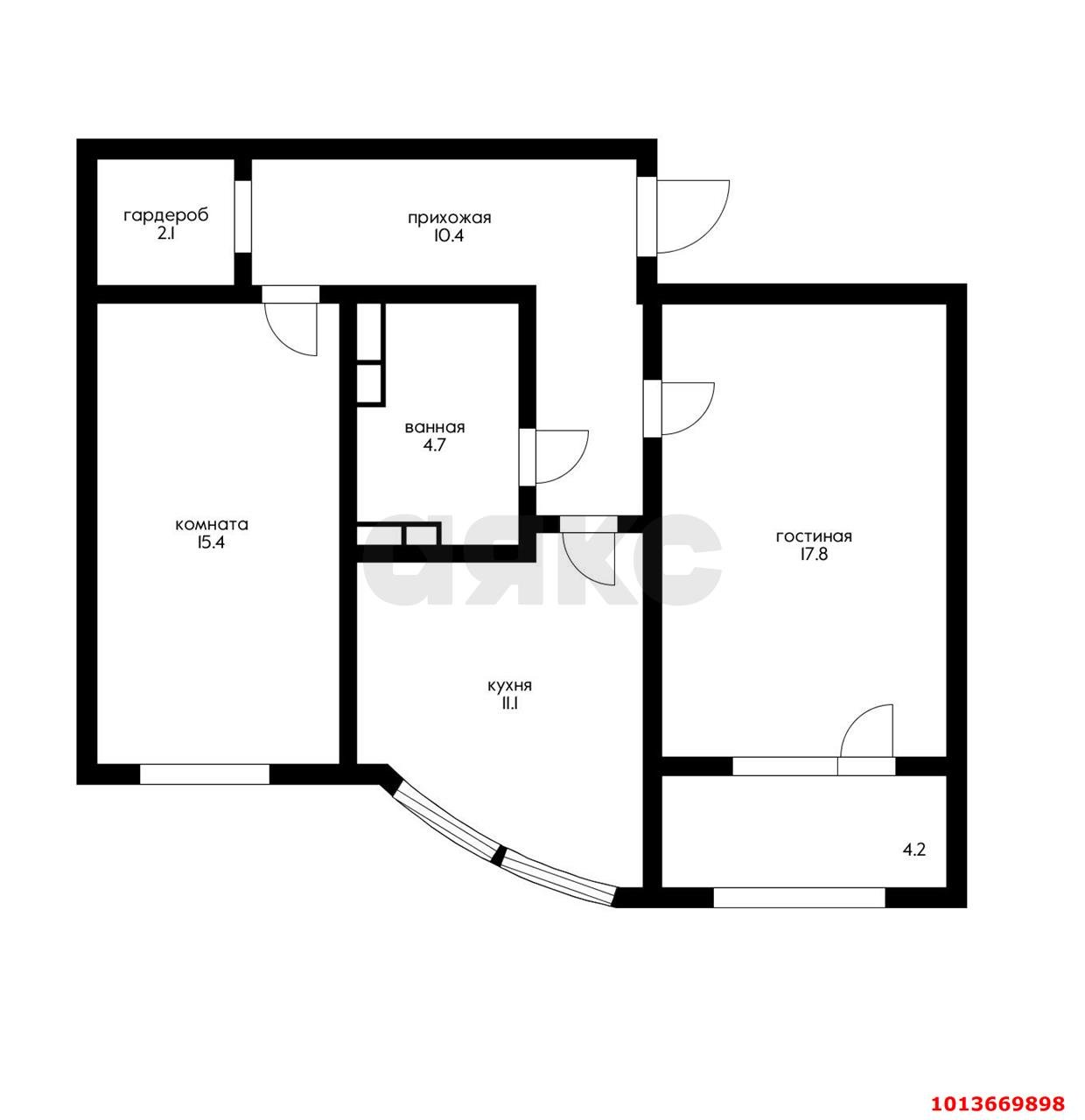 Фото №15: 2-комнатная квартира 65 м² - Краснодар, жилой комплекс Перспектива, ул. Героев-Разведчиков, 12