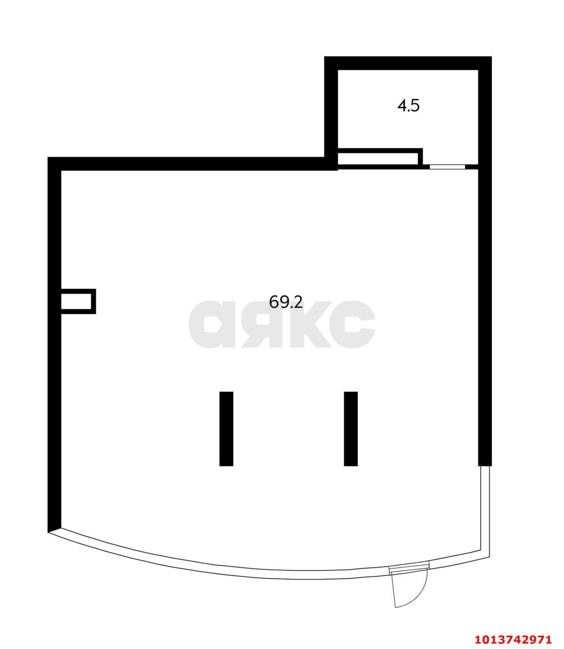 Фото №11: Офисное помещение 74 м² - Краснодар, жилой комплекс Символ, ул. Командорская, 9/1