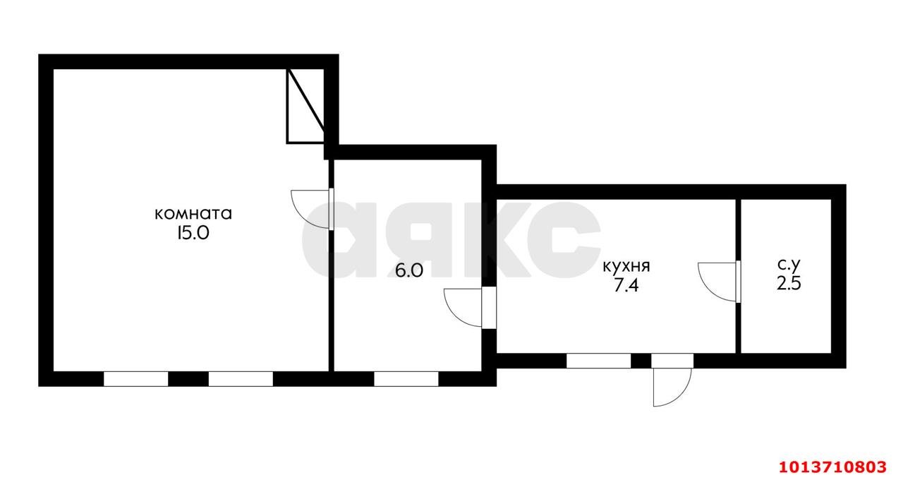 Фото №9: 1-комнатная квартира 30 м² - Краснодар, Хлопчато-бумажный Комбинат, ул. Дунайская, 52