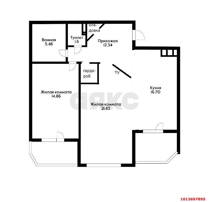 Фото №17: 2-комнатная квартира 81 м² - Краснодар, Завод Измерительных Приборов, ул. имени 40-летия Победы, 33/7