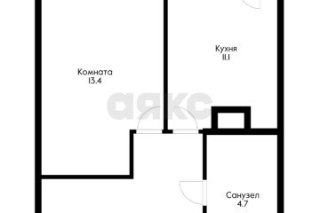 Фото №3: 1-комнатная квартира 37 м² - Краснодар, мкр. имени Петра Метальникова, ул. Петра Метальникова, 5к3