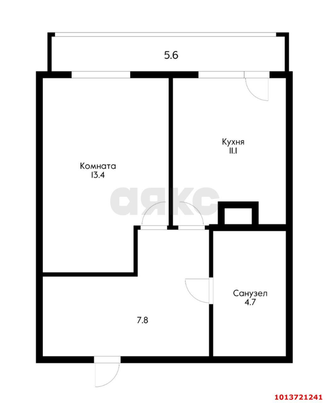 Фото №3: 1-комнатная квартира 37 м² - Краснодар, имени Петра Метальникова, ул. Петра Метальникова, 5к3