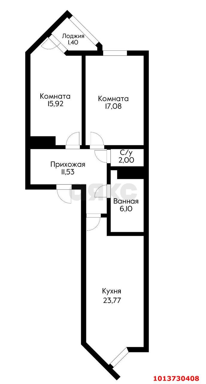 Фото №12: 2-комнатная квартира 78 м² - Краснодар, Пашковский, ул. Леонида Лаврова, 4